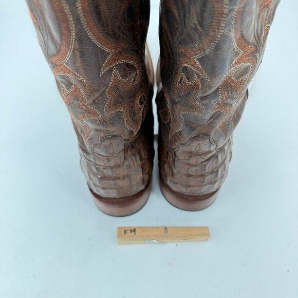 Horse Power HP Men Size 11D 1070 Brown Crocodile Leather Western Cowboy Boot - Picture 9 of 15